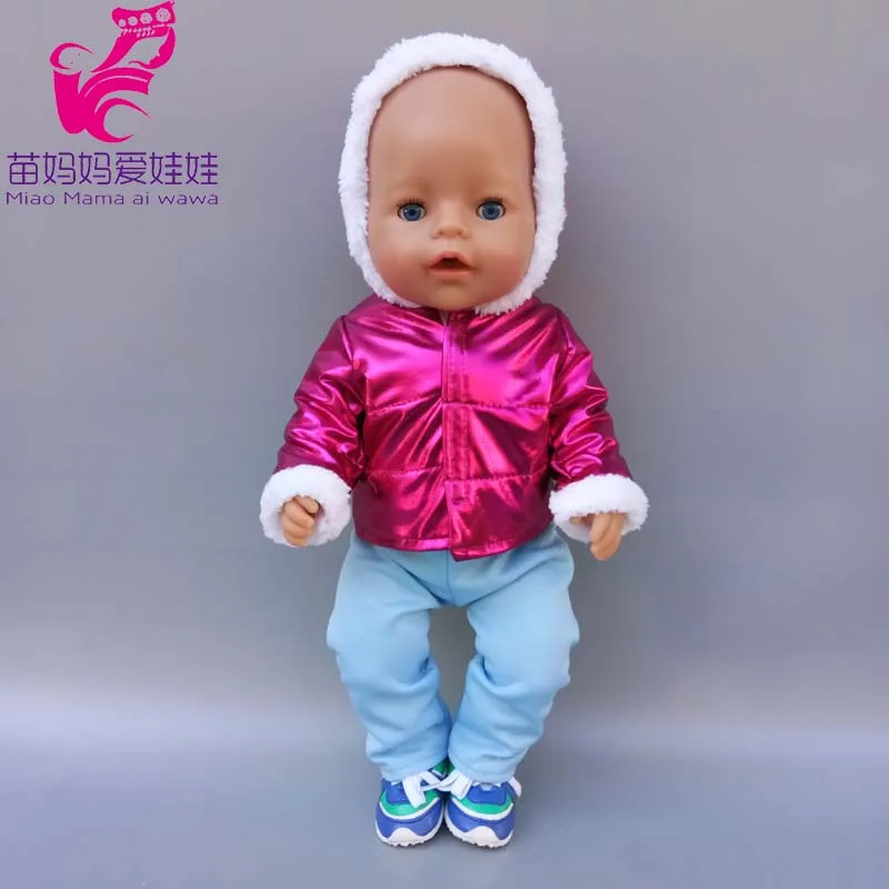 43cm New Born Baby Doll Clothes Hoody Coat for 18 Inch American OG Girl Doll Jacket Children Toys Outfits