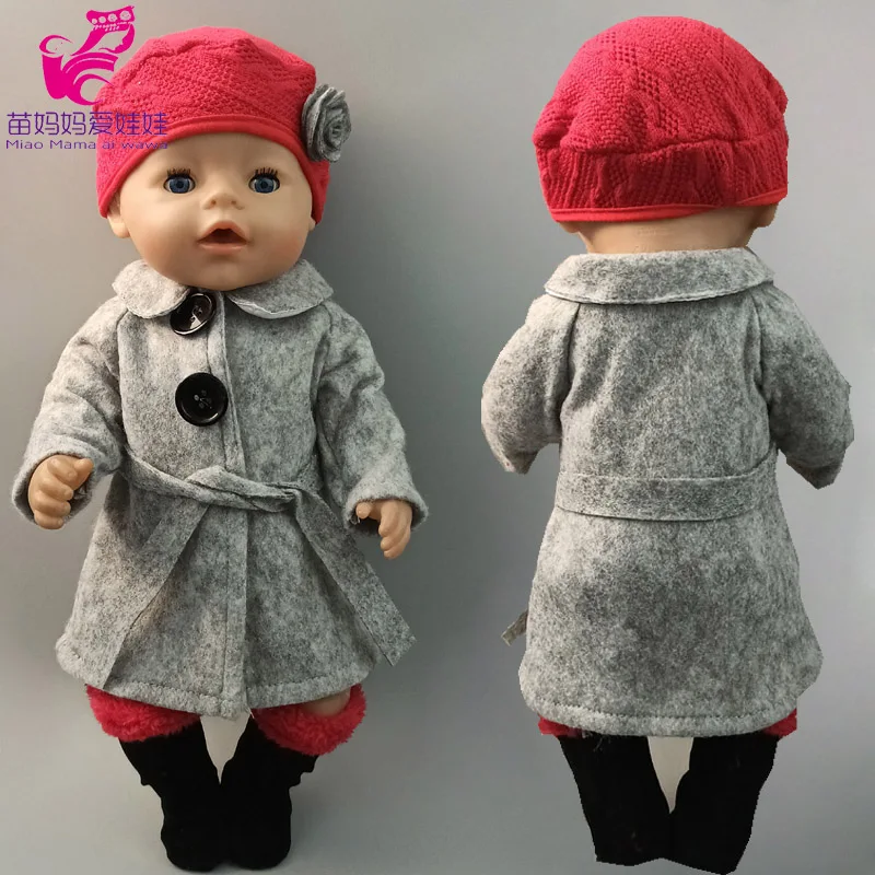 43cm New Born Baby Doll Clothes Hoody Coat for 18 Inch American OG Girl Doll Jacket Children Toys Outfits