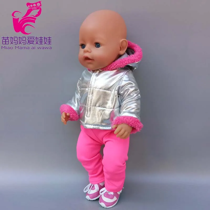 43cm New Born Baby Doll Clothes Hoody Coat for 18 Inch American OG Girl Doll Jacket Children Toys Outfits