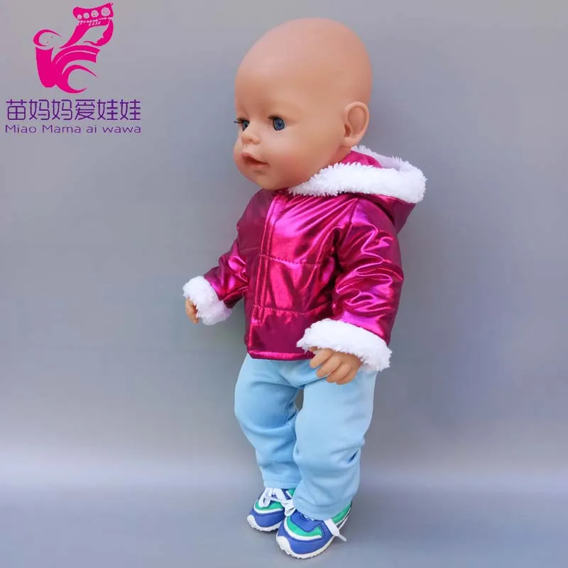 43cm New Born Baby Doll Clothes Hoody Coat for 18 Inch American OG Girl Doll Jacket Children Toys Outfits