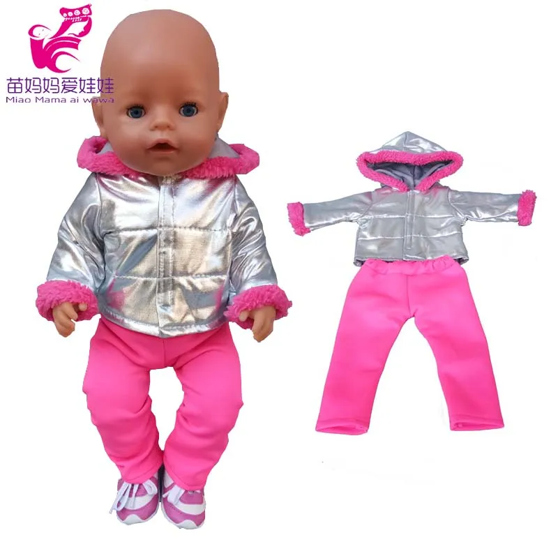 43cm New Born Baby Doll Clothes Hoody Coat for 18 Inch American OG Girl Doll Jacket Children Toys Outfits