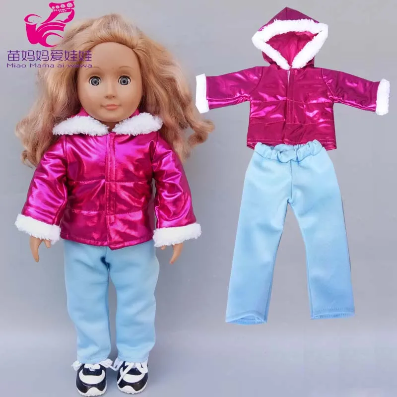 43cm New Born Baby Doll Clothes Hoody Coat for 18 Inch American OG Girl Doll Jacket Children Toys Outfits