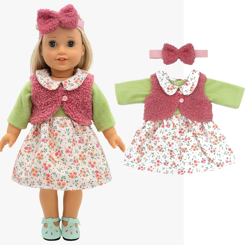 43cm New Born Baby Doll Clothes Hoody Coat for 18 Inch American OG Girl Doll Jacket Children Toys Outfits
