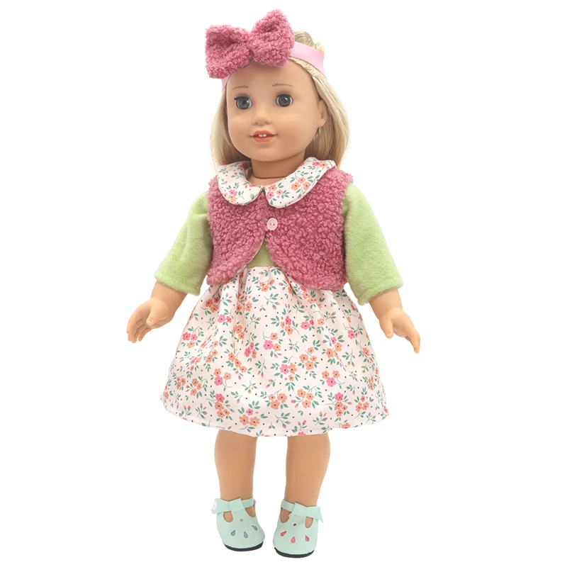 43cm New Born Baby Doll Clothes Hoody Coat for 18 Inch American OG Girl Doll Jacket Children Toys Outfits