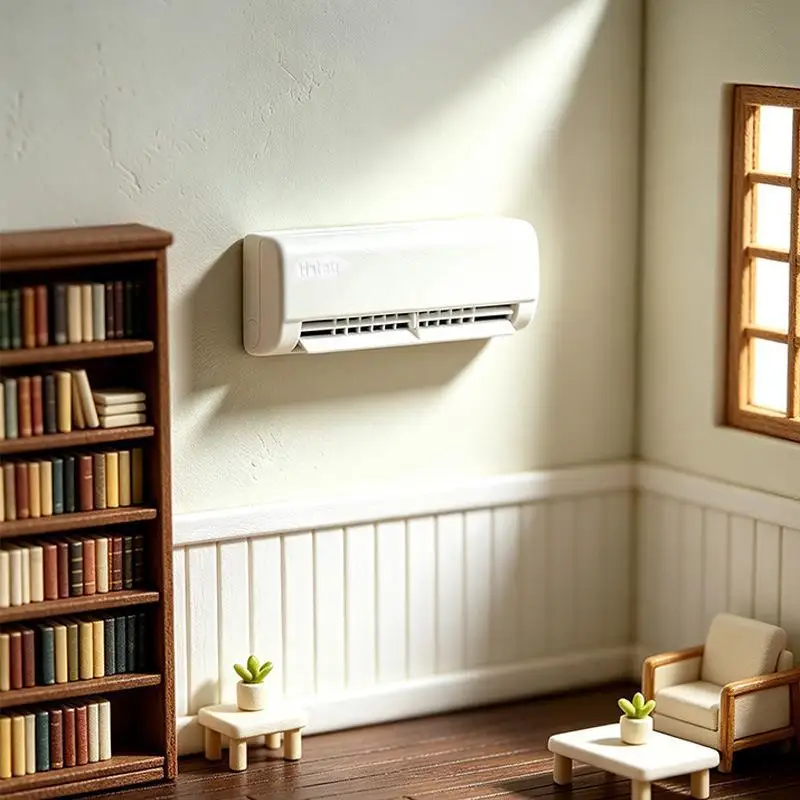Miniature Wall Mounted Air Conditioner Ornament Dollhouse Furniture Home Model Decor Dollhouse Sand Table Photography Props