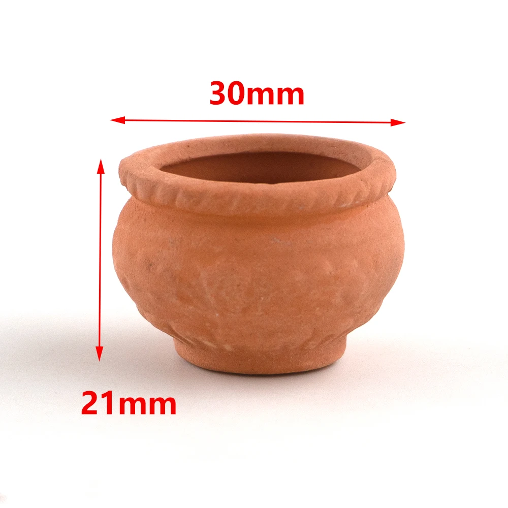 1Pcs 1/12 Dollhouse Miniature Accessories Mini Ceramic Flowerpot Simulation Furniture Vase for Doll House Decoration