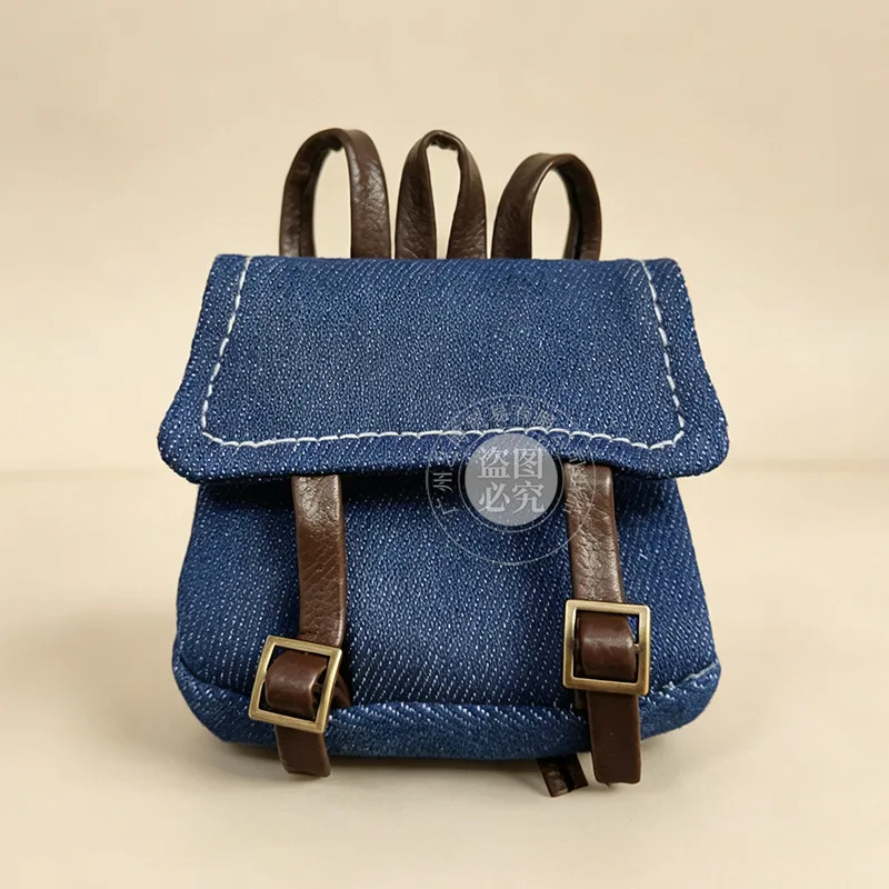 1/6 Doll Clothes Accessories Fashion Retro Casual Denim Backpack Versatile Rucksack For 30cm FR Babi Supermodel Doll Dress Up