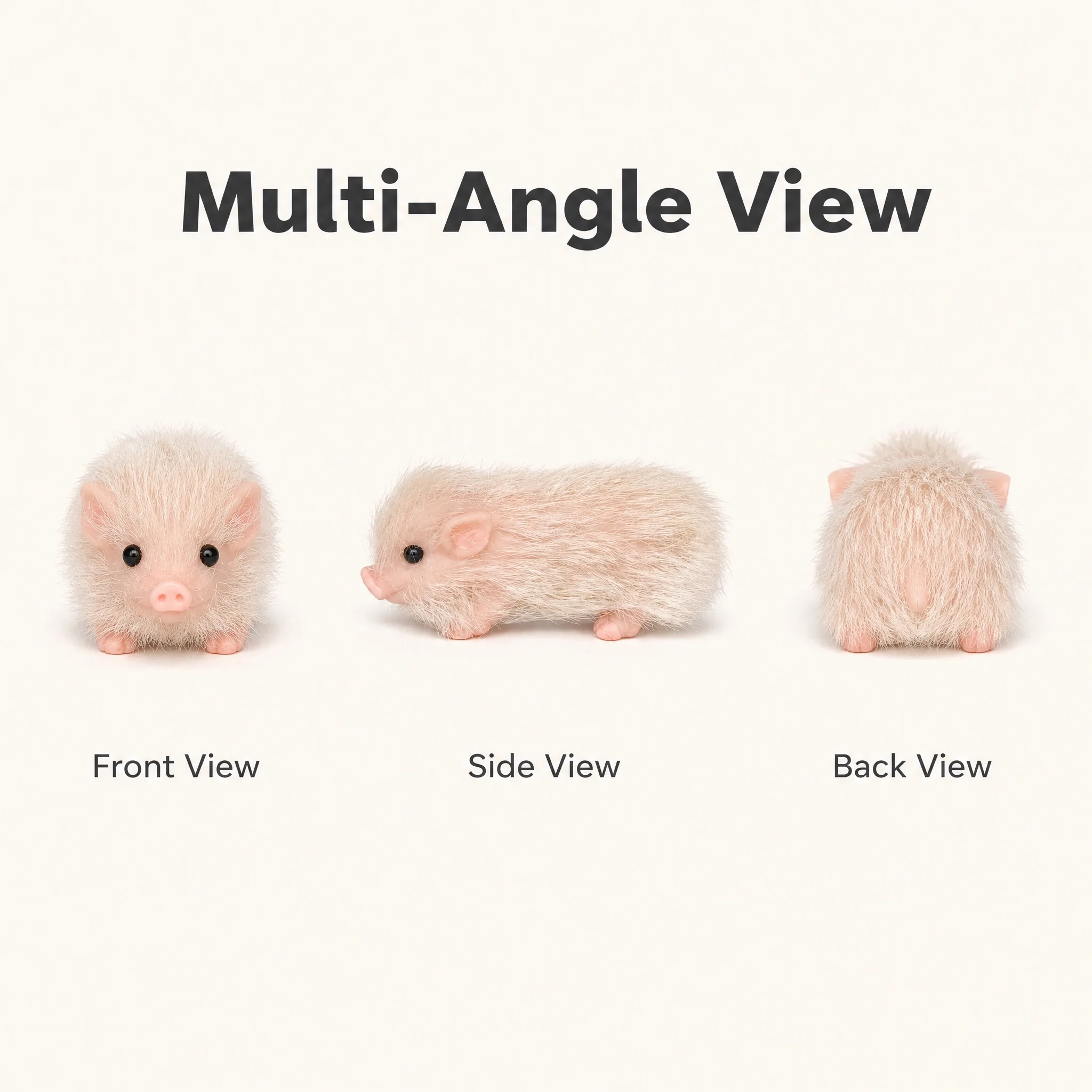7cm Silicone Piglet Soft Cute Mini Realistic Animals with Accessories Lifelike Reborn Newborn Pig Doll Decompression Toy Gift