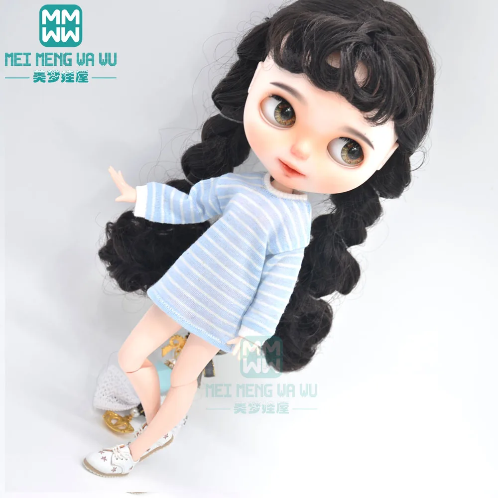 1pcs Blyth Doll Clothes Retro Dress, Plaid Skirt, Striped Lace Skirt for Blyth Azone OB23 OB24 1/6 Doll Accessories