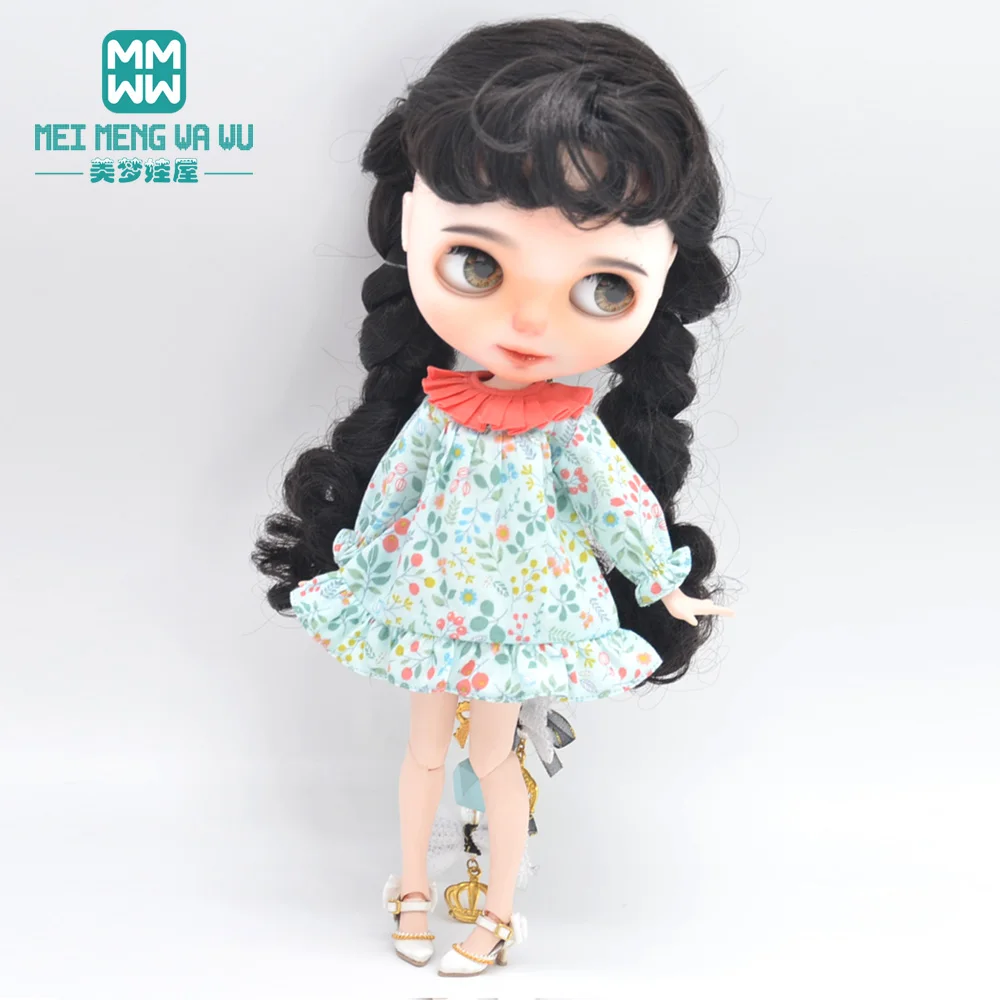 1pcs Blyth Doll Clothes Retro Dress, Plaid Skirt, Striped Lace Skirt for Blyth Azone OB23 OB24 1/6 Doll Accessories