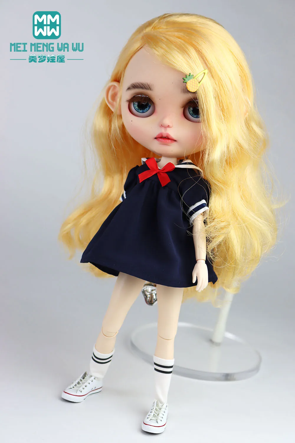 1pcs Blyth Doll Clothes Retro Dress, Plaid Skirt, Striped Lace Skirt for Blyth Azone OB23 OB24 1/6 Doll Accessories