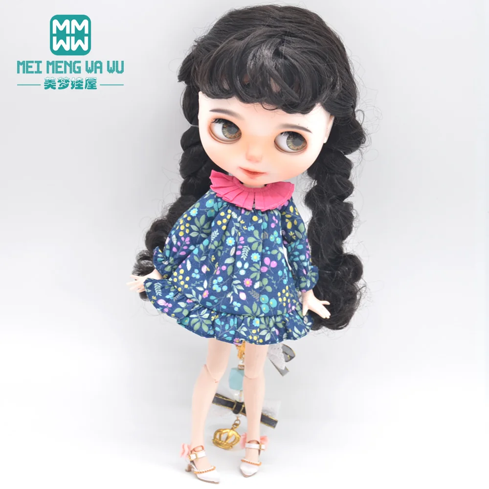 1pcs Blyth Doll Clothes Retro Dress, Plaid Skirt, Striped Lace Skirt for Blyth Azone OB23 OB24 1/6 Doll Accessories