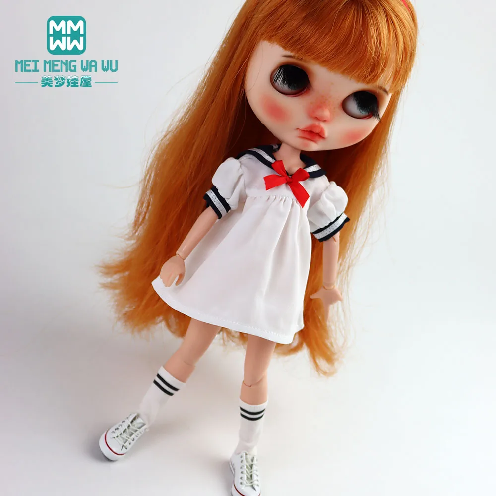 1pcs Blyth Doll Clothes Retro Dress, Plaid Skirt, Striped Lace Skirt for Blyth Azone OB23 OB24 1/6 Doll Accessories