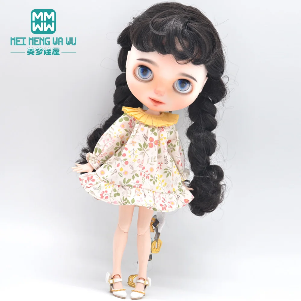 1pcs Blyth Doll Clothes Retro Dress, Plaid Skirt, Striped Lace Skirt for Blyth Azone OB23 OB24 1/6 Doll Accessories