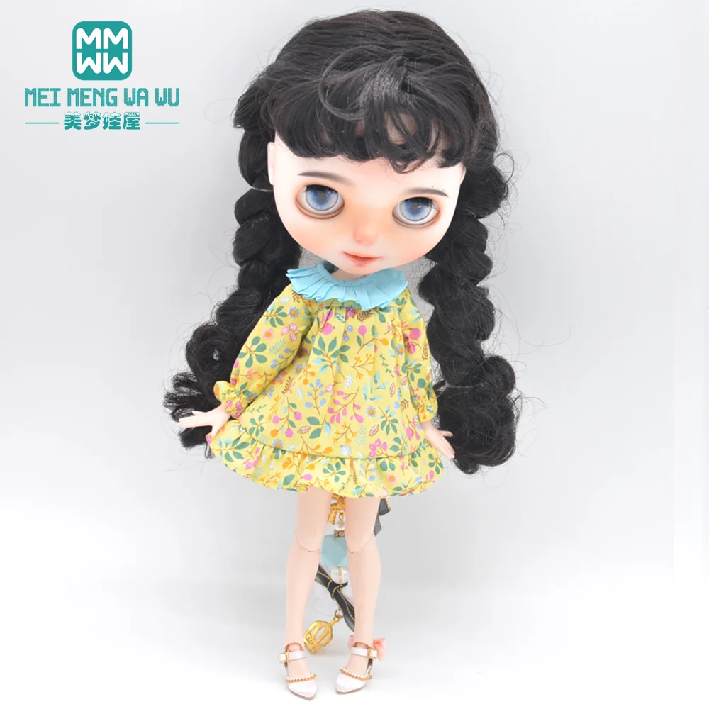 1pcs Blyth Doll Clothes Retro Dress, Plaid Skirt, Striped Lace Skirt for Blyth Azone OB23 OB24 1/6 Doll Accessories
