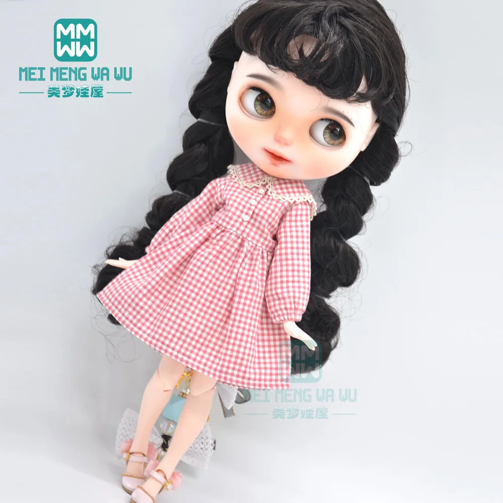 1pcs Blyth Doll Clothes Retro Dress, Plaid Skirt, Striped Lace Skirt for Blyth Azone OB23 OB24 1/6 Doll Accessories