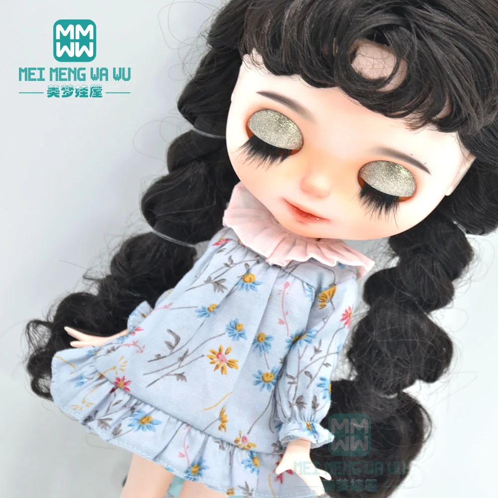 1pcs Blyth Doll Clothes Retro Dress, Plaid Skirt, Striped Lace Skirt for Blyth Azone OB23 OB24 1/6 Doll Accessories