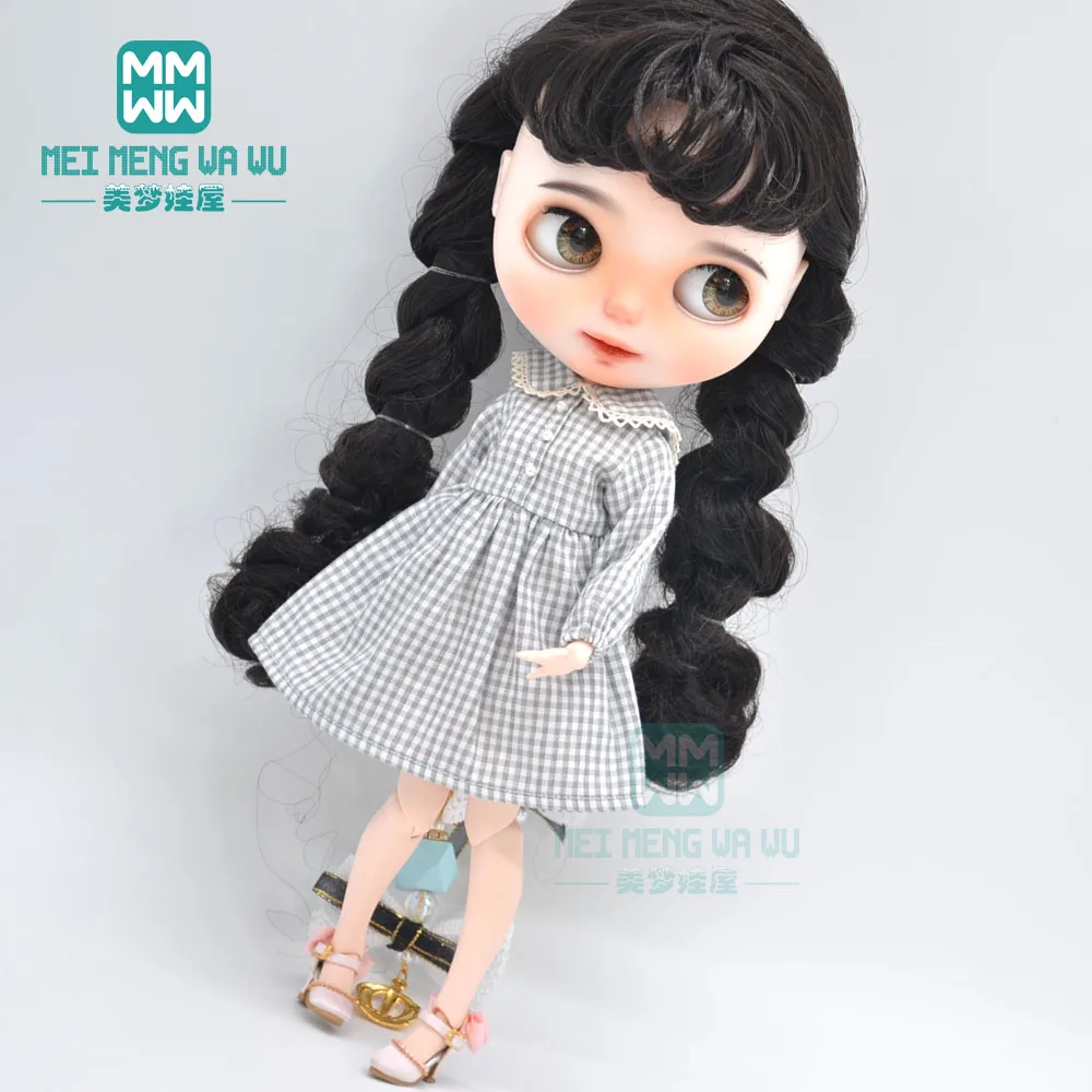 1pcs Blyth Doll Clothes Retro Dress, Plaid Skirt, Striped Lace Skirt for Blyth Azone OB23 OB24 1/6 Doll Accessories