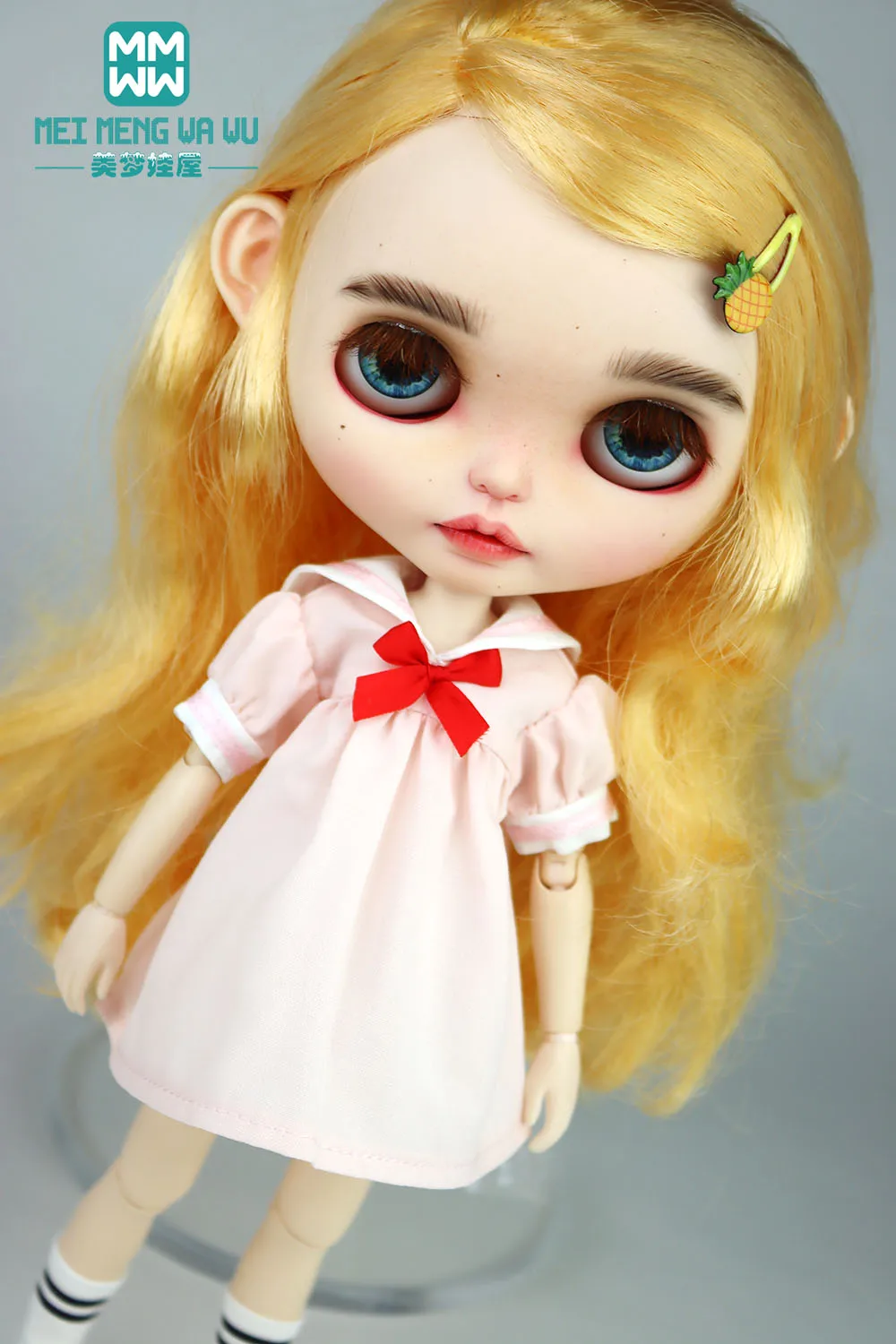 1pcs Blyth Doll Clothes Retro Dress, Plaid Skirt, Striped Lace Skirt for Blyth Azone OB23 OB24 1/6 Doll Accessories