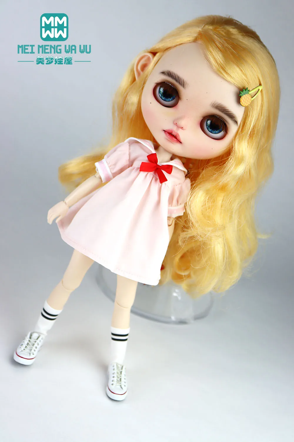 1pcs Blyth Doll Clothes Retro Dress, Plaid Skirt, Striped Lace Skirt for Blyth Azone OB23 OB24 1/6 Doll Accessories