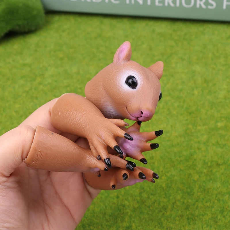 (HB05)Squirrel Finger Hand Puppet Novelty Toys For Kids Birthday Party Cosplay Plaything Gift