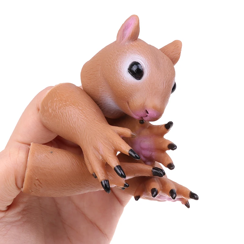 (HB05)Squirrel Finger Hand Puppet Novelty Toys For Kids Birthday Party Cosplay Plaything Gift