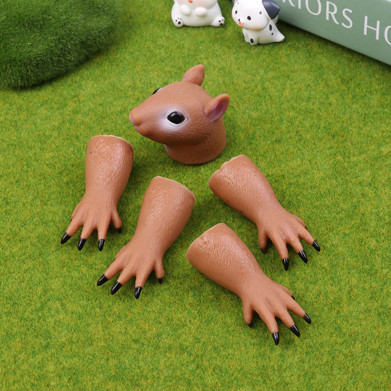 (HB05)Squirrel Finger Hand Puppet Novelty Toys For Kids Birthday Party Cosplay Plaything Gift