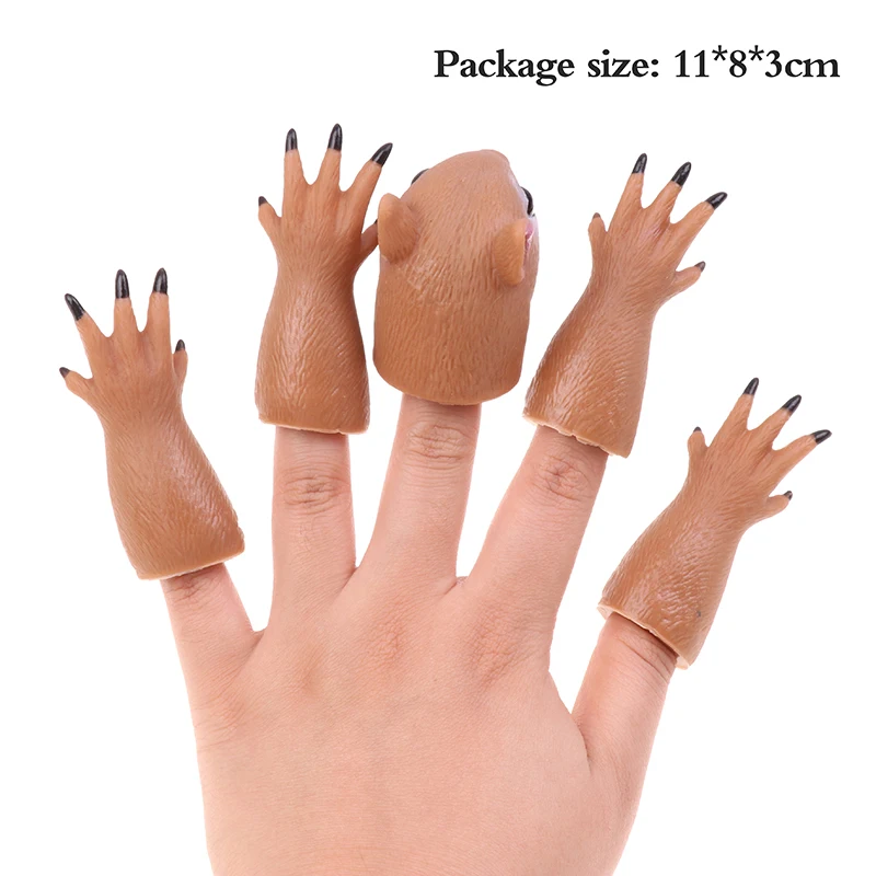 (HB05)Squirrel Finger Hand Puppet Novelty Toys For Kids Birthday Party Cosplay Plaything Gift