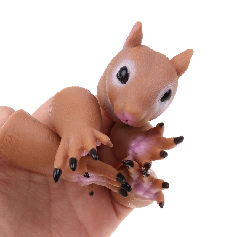 (HB05)Squirrel Finger Hand Puppet Novelty Toys For Kids Birthday Party Cosplay Plaything Gift