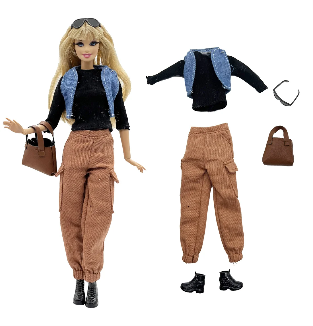 1 Set Cloth Doll Accessories Fashion Model Casual Wear Cool Clothes for 11.5 inch 30cm Doll Kids or Birthday Gift