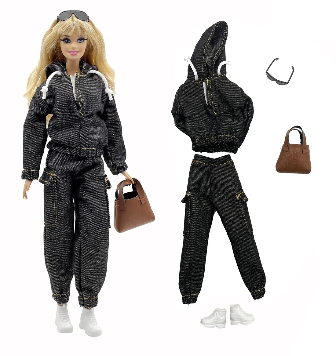 1 Set Cloth Doll Accessories Fashion Model Casual Wear Cool Clothes for 11.5 inch 30cm Doll Kids or Birthday Gift