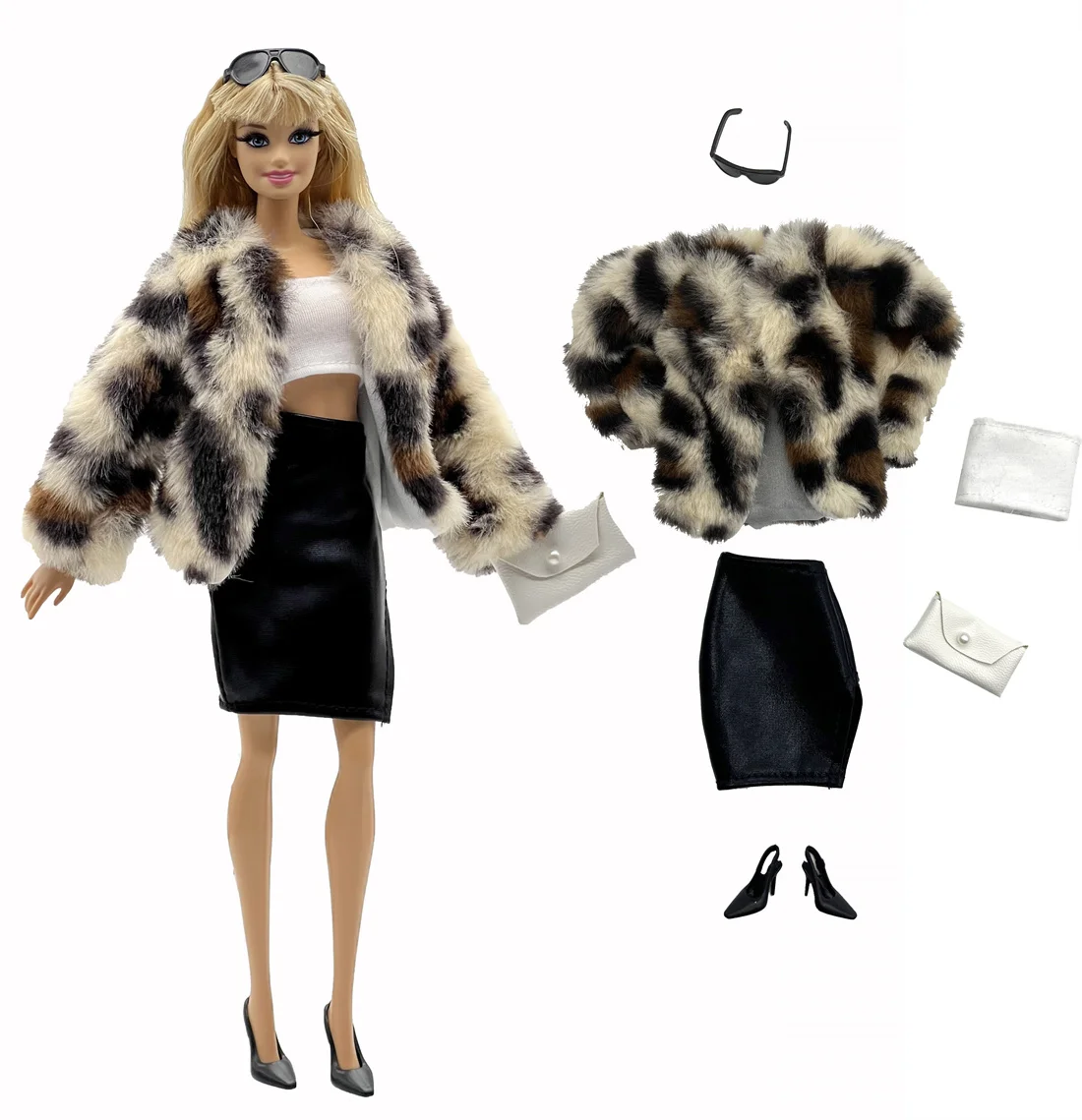 1 Set Cloth Doll Accessories Fashion Model Casual Wear Cool Clothes for 11.5 inch 30cm Doll Kids or Birthday Gift
