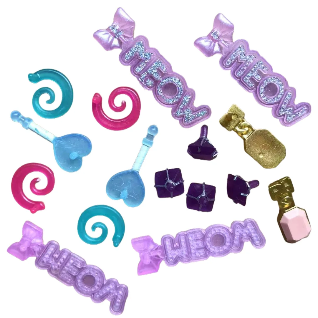 Rainbow Fashion Sister 1/6 Doll Earrings Colorful Personality Decor Accessories for Doll Decorations