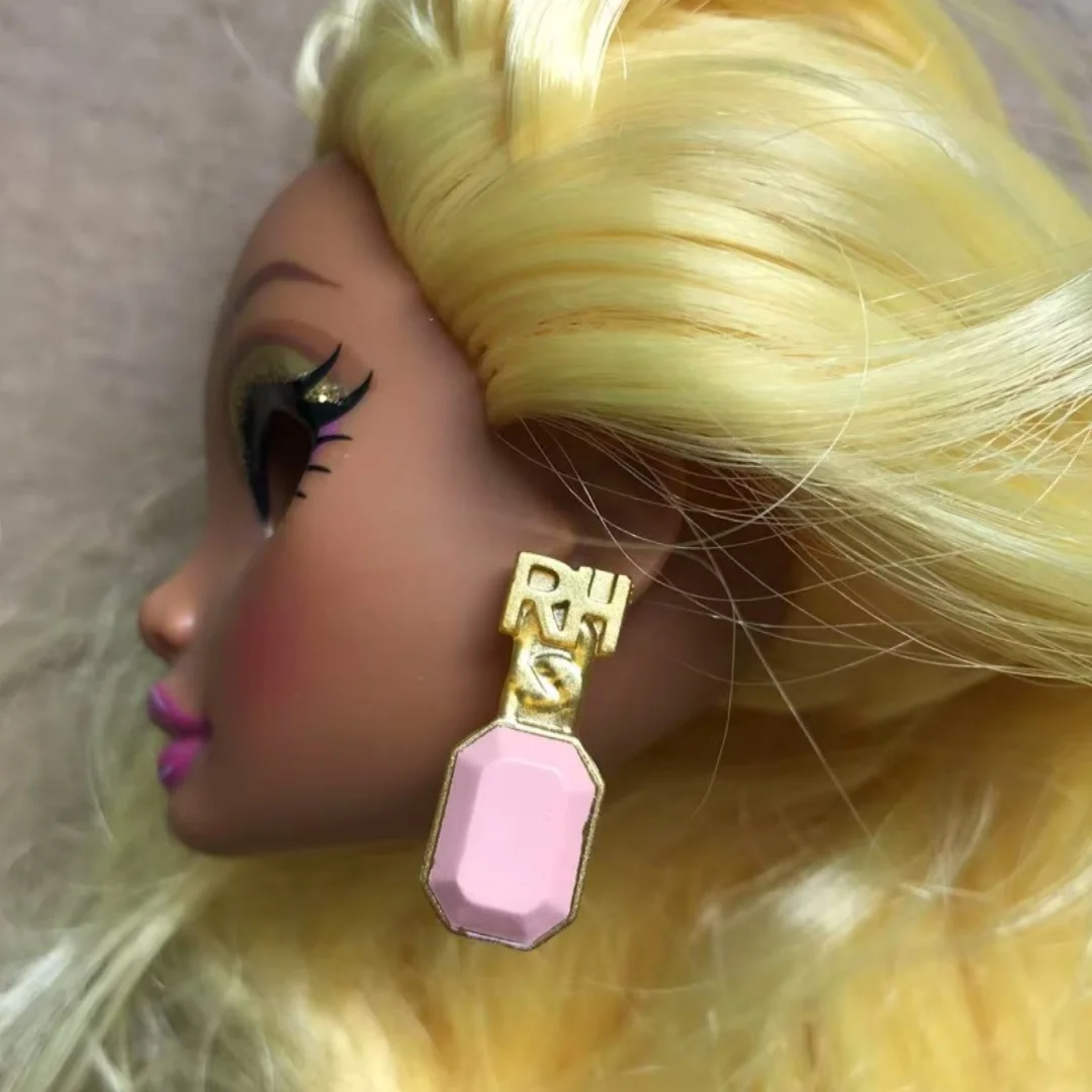 Rainbow Fashion Sister 1/6 Doll Earrings Colorful Personality Decor Accessories for Doll Decorations