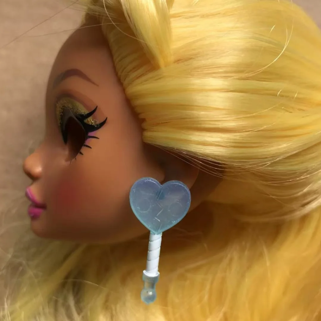 Rainbow Fashion Sister 1/6 Doll Earrings Colorful Personality Decor Accessories for Doll Decorations