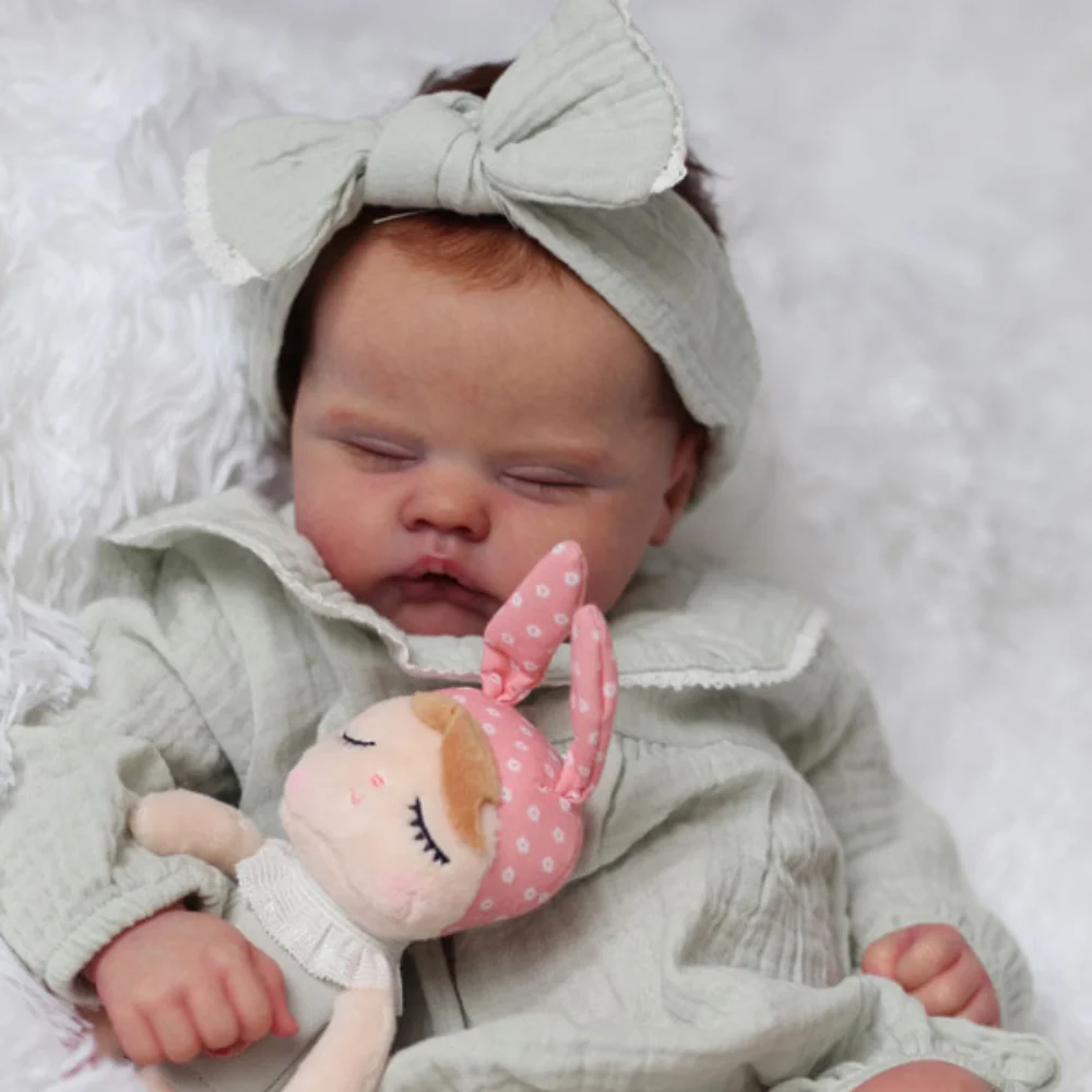 18 Inches Blank Vinyl Reborn Doll Kit Quinbee Sleeping Newborn Doll Molds Unpainted Doll Parts With Cloth Body