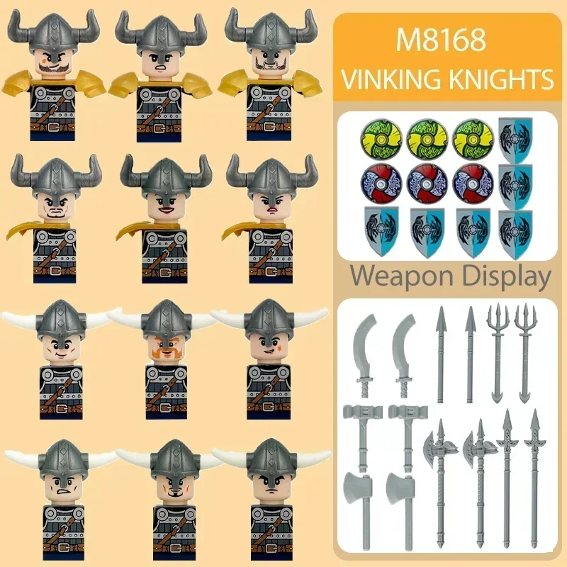 Viking warrior,shield,sword, helmet, army,building blocks, humanoid dolls, birthday gifts,cartoon characters, mini action dolls.