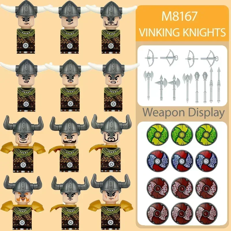 Viking warrior,shield,sword, helmet, army,building blocks, humanoid dolls, birthday gifts,cartoon characters, mini action dolls.