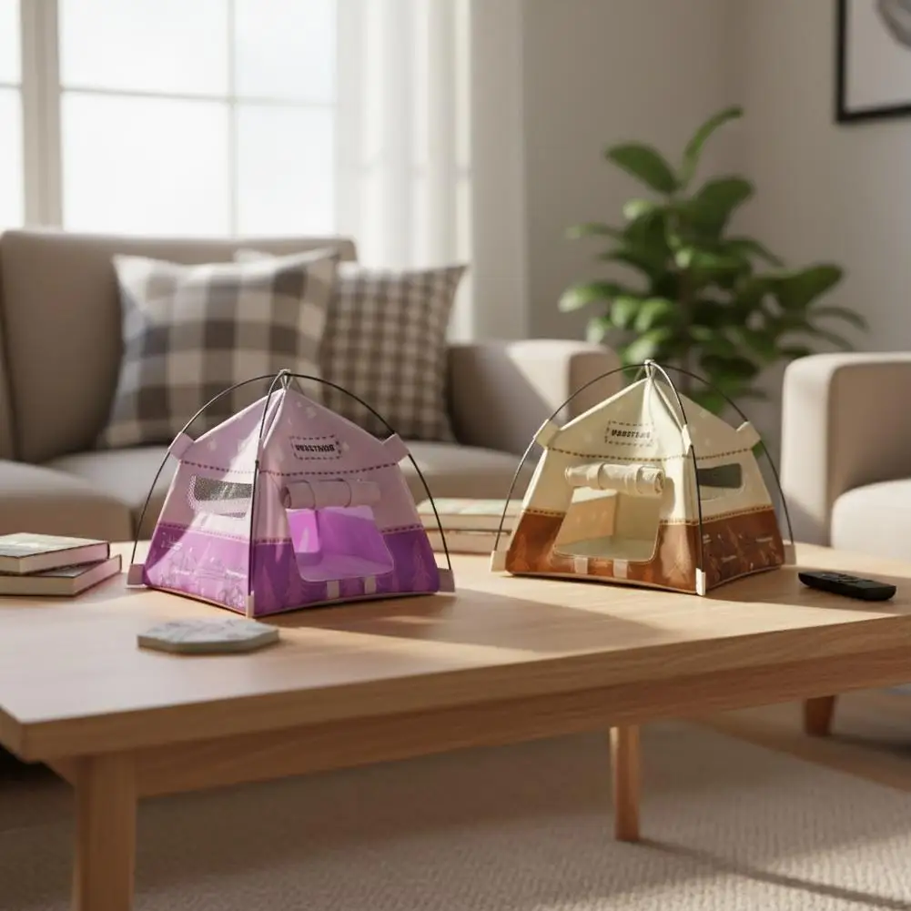 Mini Camping Small Tent Model Dollhouse Toy for Action Figures,Tiny Scene Decoration & Photography Props 1:12 Mini Camping Tent