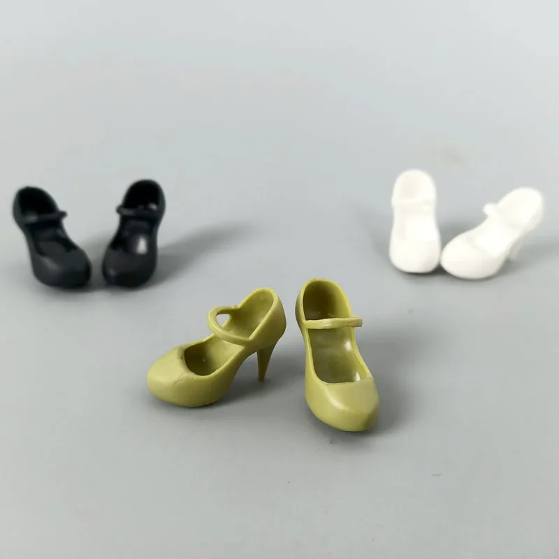 Office Work Footwear Elegant Heeled Shoes for 11.5" Doll High Heels Boat Shoes for Blythe Doll Plastic Accessories DIY Toy