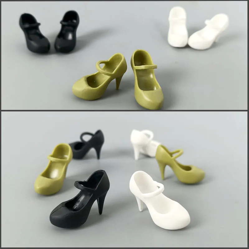 Office Work Footwear Elegant Heeled Shoes for 11.5" Doll High Heels Boat Shoes for Blythe Doll Plastic Accessories DIY Toy