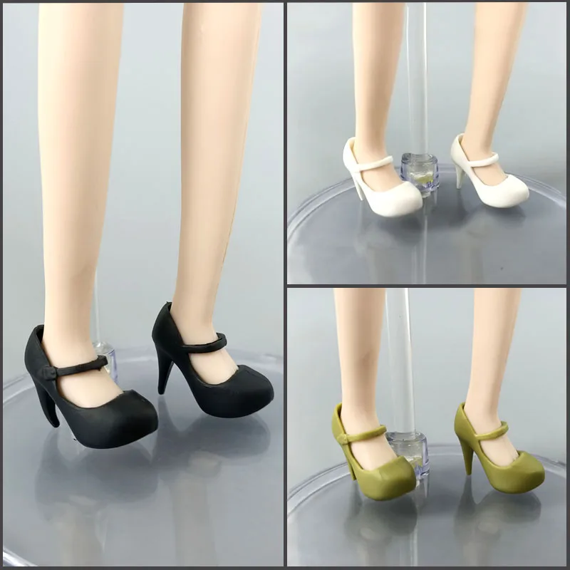 Office Work Footwear Elegant Heeled Shoes for 11.5" Doll High Heels Boat Shoes for Blythe Doll Plastic Accessories DIY Toy