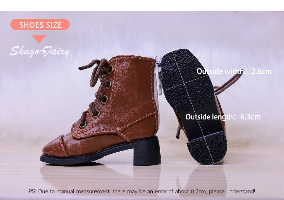 Bjd Dolls Shoes 1/4 Sanskrit Celia British Leather Boots Flat Feet Laceup Buskin BJD Accessories Black Brown White Shugafairy