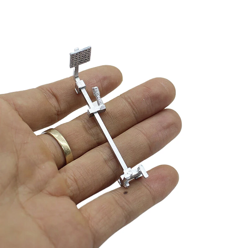 1:12 Dollhouse Bathroom Miniature Simulation Shower Top Spray Showerhead Mini Bathroom Faucet Children's Play Toys Accessories