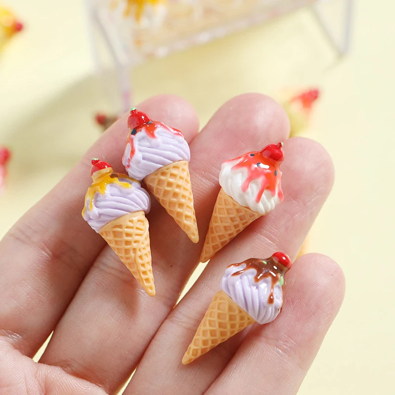 3Pcs/6Pcs Dollhouse Miniature Ice Cream Stand Ice Cream Cone Holder Model Decor Toy Doll House Accessories