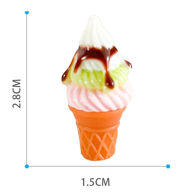 3Pcs/6Pcs Dollhouse Miniature Ice Cream Stand Ice Cream Cone Holder Model Decor Toy Doll House Accessories