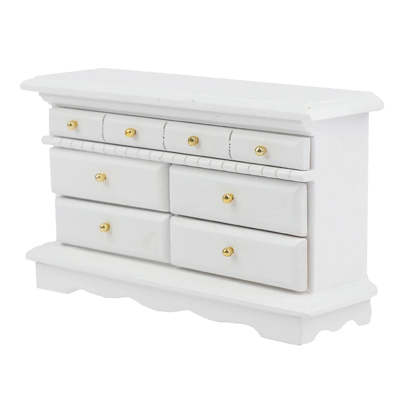 1:12Dollhouse Miniature Storage Cabinet Model Doll House Dresser Furniture Decor Toy Accessories