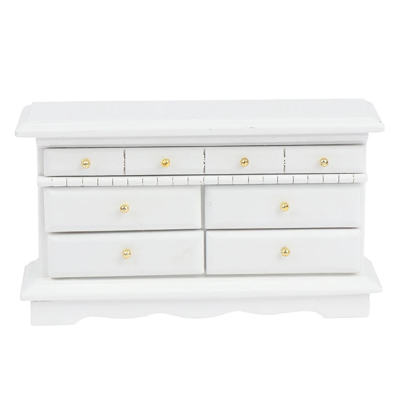 1:12Dollhouse Miniature Storage Cabinet Model Doll House Dresser Furniture Decor Toy Accessories