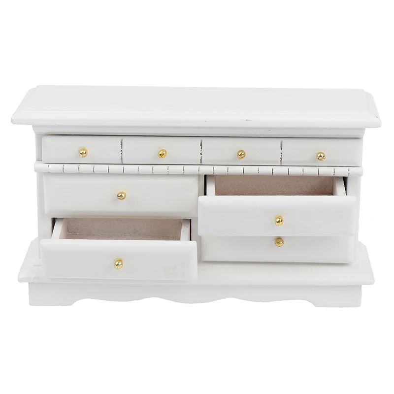 1:12Dollhouse Miniature Storage Cabinet Model Doll House Dresser Furniture Decor Toy Accessories