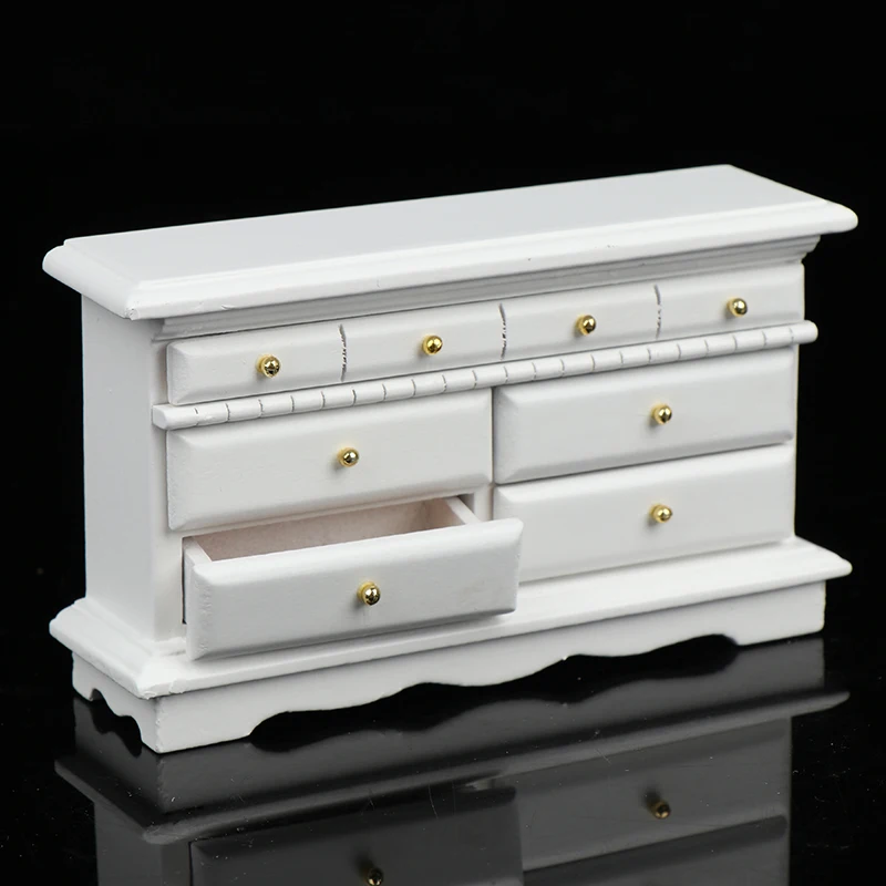 1:12Dollhouse Miniature Storage Cabinet Model Doll House Dresser Furniture Decor Toy Accessories